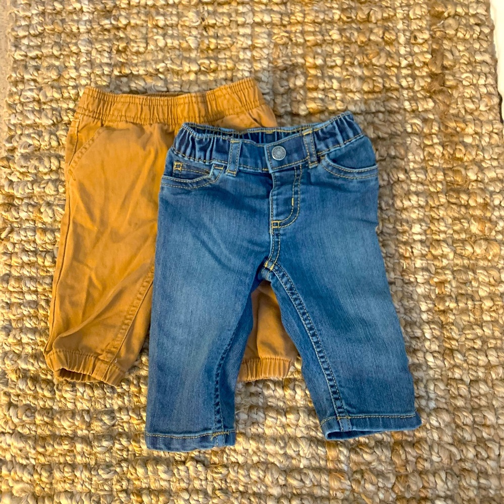 CALVIN KLEIN BABY JOGGERS & CARTER’s JEANS BUNDLE